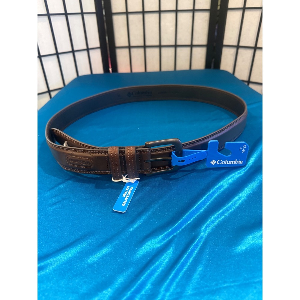 NWT Columbia Genuine Leather Belt Men's XL 42-44 Brown Outdoor Casual 11C002A9